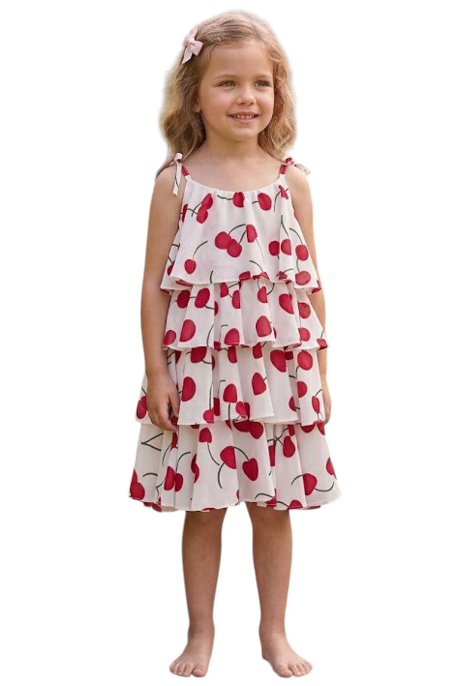 Сарафан дев. АРТ.SR26D105,бел-крас,вис